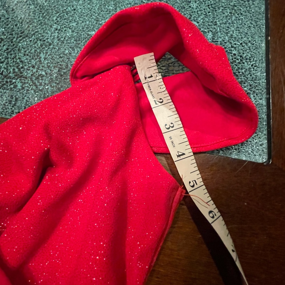Emerald Sundae Womens Red Glitter Faux Wrap Party Mini Dress Juniors Size Large - Picture 10 of 16